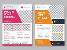 Real estate home sale flyer design template, modern home sale flyer, real estate poster or vector template design