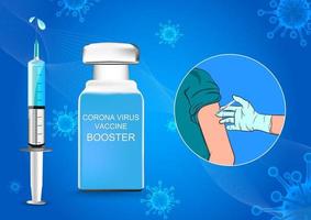 COVID-19 vaccine boosters can further enhance or restore protection that might have decreased over time vector illustration