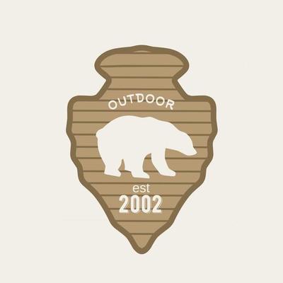 illustration vector of bear on wood perfect for print,etc