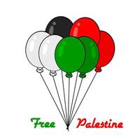 illustration vector of free palestine balloon perfect for background,print,etc.