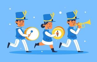 Group of Marching Band Character vector