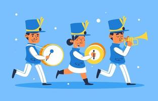 Group of Marching Band Character vector