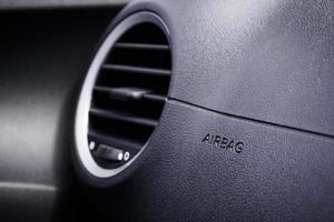 Safety airbag sign in the car photo