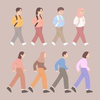 People walking illustration vector