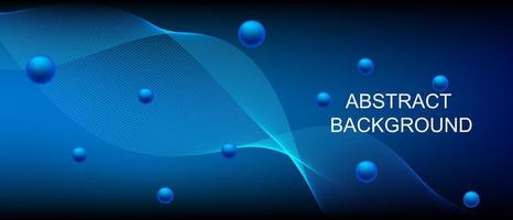 abstract background pattern line parallel with blue ball glow blue style vector illustration