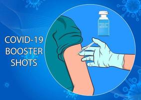 COVID-19 vaccine boosters can further enhance or restore protection that might have decreased over time vector illustration