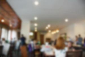 cafe restaurant blur background with bokeh photo