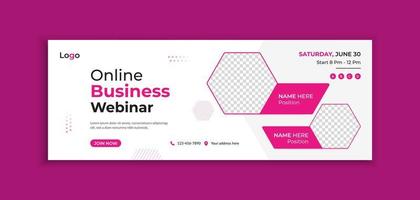 Online conference web banner social media cover and web banner template vector