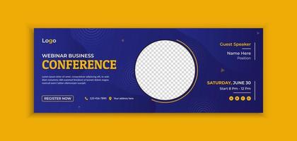 Conference web banner social media cover and web banner template vector