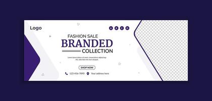 Corporate fashion sale social media cover and web banner template vector