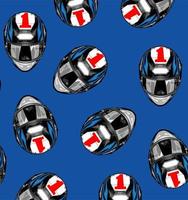 helmet pattern number one vector