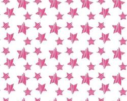 Seamless pattern with hand drawn marker pink stars, kids textile, cover, background, childish fabric vector illustration