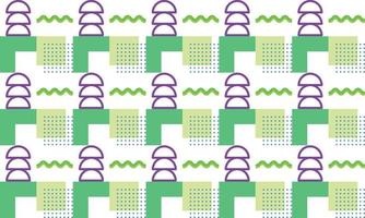 Memphis green background with halftone and line elements Vector