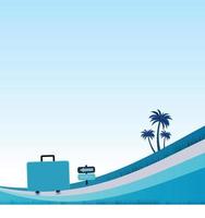 Travel concept vector background with luggage and backpacks