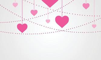 Romantic background with hearts, valentines day vector