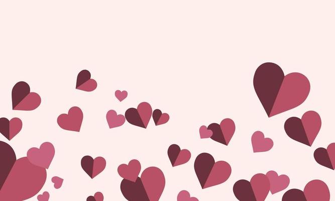 Romantic background with hearts, valentines day