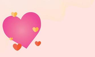 Romantic background with hearts, valentines day vector