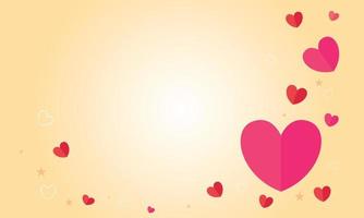 Romantic background with hearts, valentines day vector