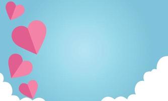 Romantic background with hearts, valentines day vector