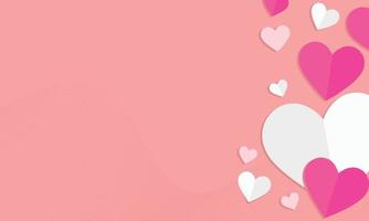 Romantic background with hearts, valentines day vector