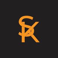 vector of letter sk linked overlapping design fit for product logo