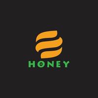 vector de logotipo simple geométrico de peine de miel torcido