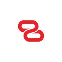 number two letter z infinity overlap logo vector