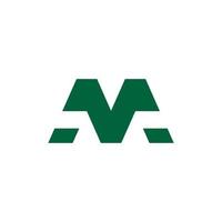 letter m simple geometric logo vector