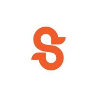 letter s abstract motion loop line design logo vector