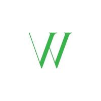 letter w simple abstract elegant design vector