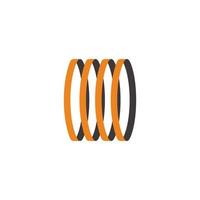 3d loop objects shadow colorful flat symbol vector