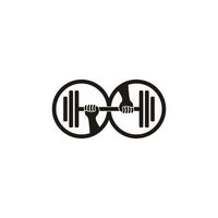 gym weight lifting association symbol logo vector