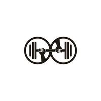 gym weight lifting association symbol logo vector