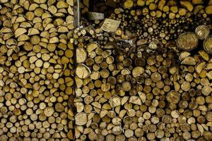 Stack of firewood photo