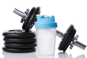 Dumbbells and shaker photo