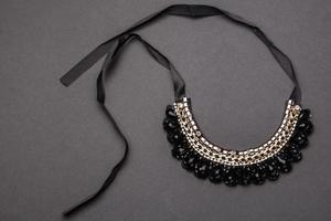 Necklace with black stones photo
