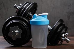 Dumbbells and shaker photo