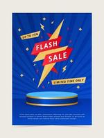 Flash Sale Poster Template vector