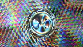 abstrait texture holographique avec sphère video