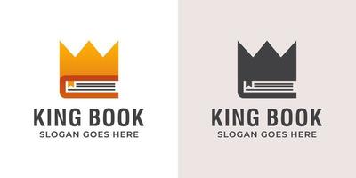 kings book library, education, book store logo design vector