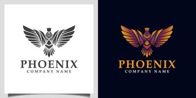 Crown Phoenix logo design vector symbol icon illustration 28063674