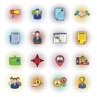 Human resources icons set vector