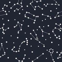 Constellation pattern, cartoon style vector