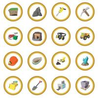 Mining icon circle vector