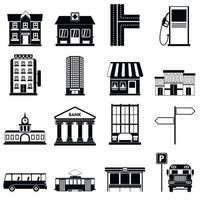 Infrastructure set icons vector