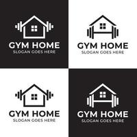 gym equipment barbells shop for personal fitness with a home logo or market for workouts at home vector