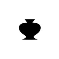 vase vector icon. Kitchen utensils, clay bowls and pots. Isolated on white background.