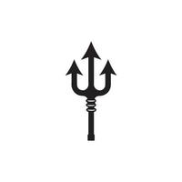 Trident design vector and poseidon icon illustration template