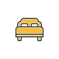 Bed icon, Furniture Vector illustration, flat design.