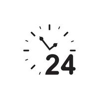 Time vector icon , 24 Hour icon vector illustration design template